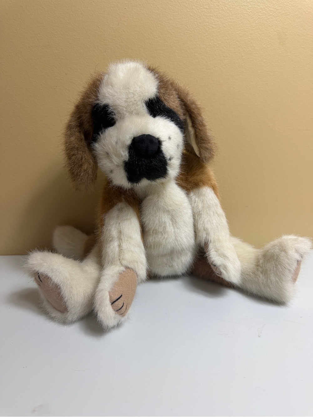 VTG Boyds Collection St Bernard Dog Plush Carson B Barker Jointed